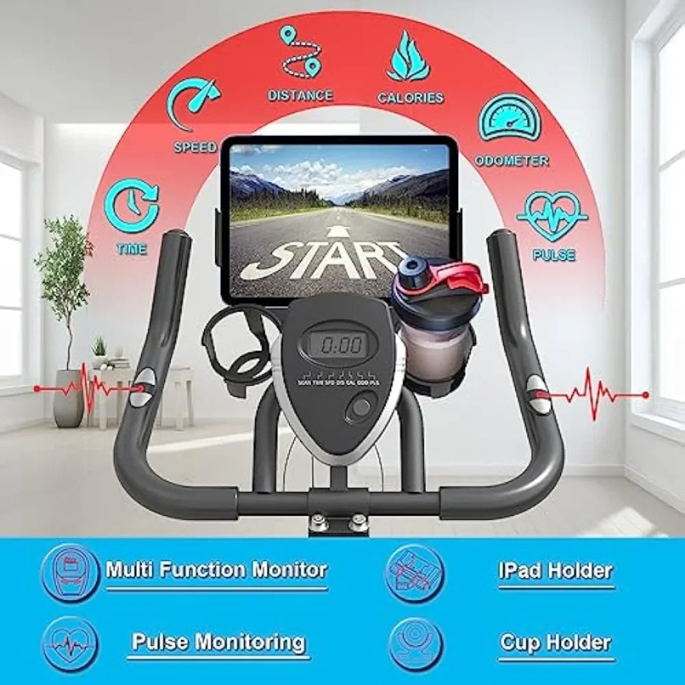 GOFLYSHINE Stationary Exercise Bike with Ipad Mount