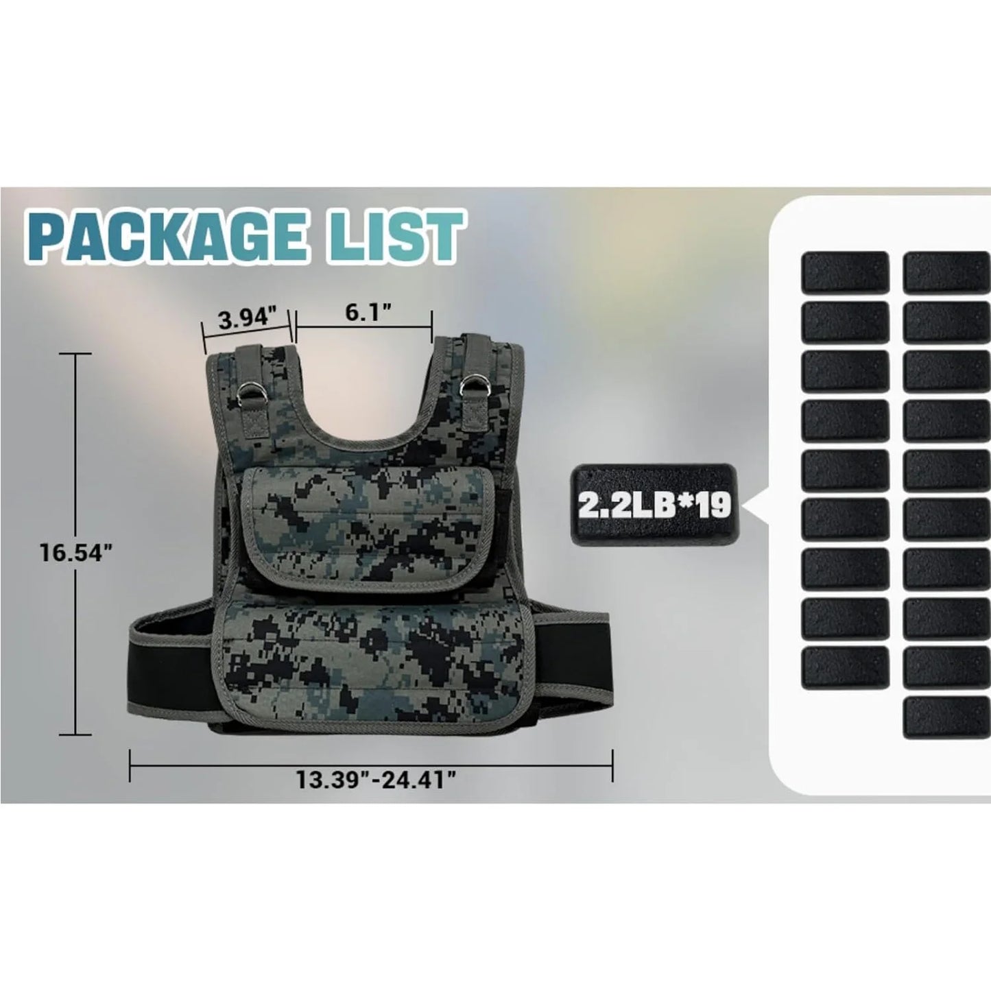 Adjustable Weighted Vests Strength Training Running