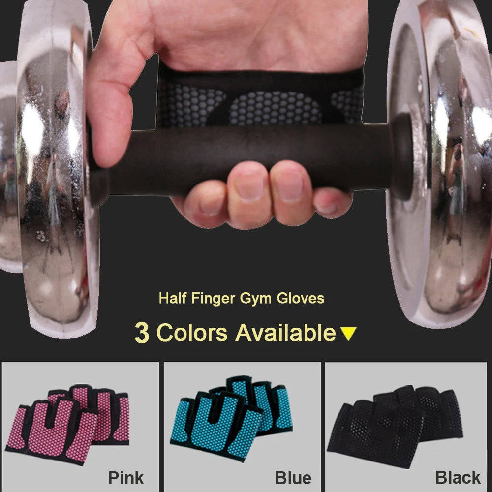 Fitness Half Finger Anti-Slip Silicone Workout Gloves