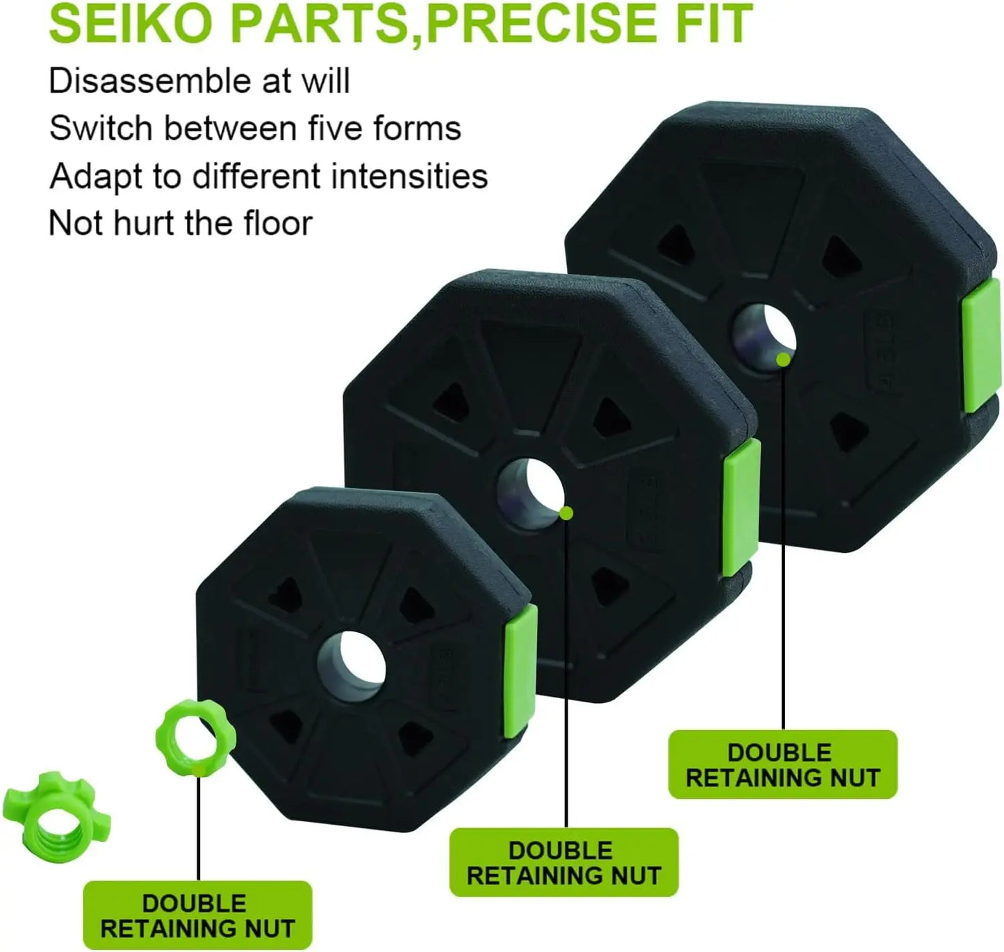 4 in 1 Adjustable Set Used as Kettlebells, Barbell, Push up, Stand