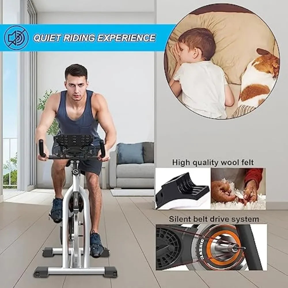 GOFLYSHINE Stationary Exercise Bike with Ipad Mount