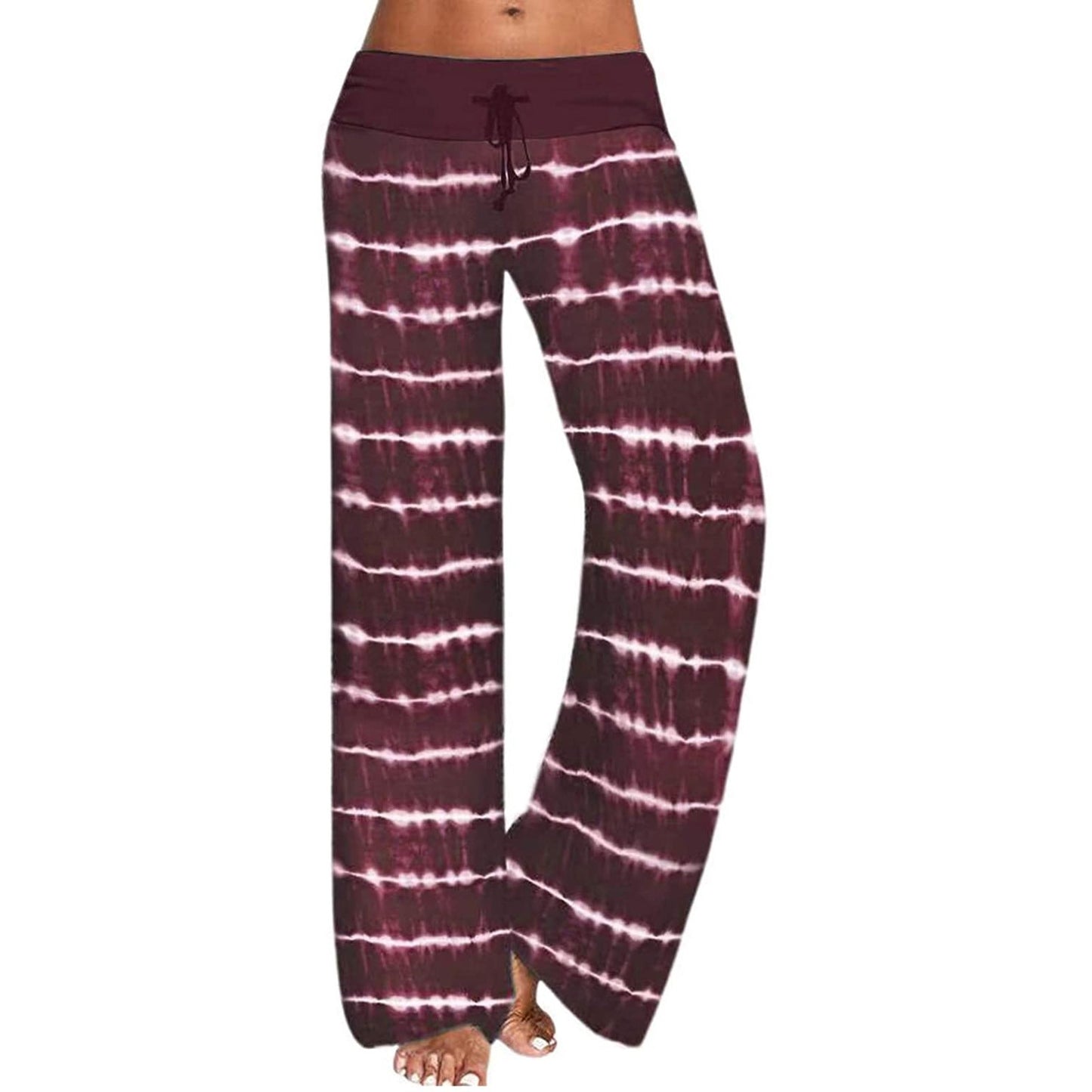 Women's Yoga Wide Leg Drawstring Trousers - riseaboveshopping