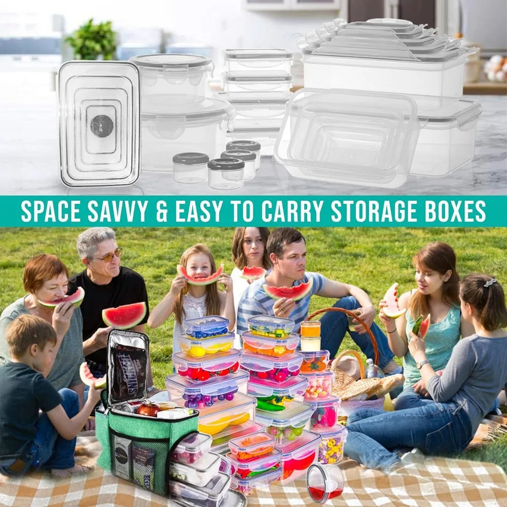 50 Pcs Large Food Storage Containers with Airtight Lids