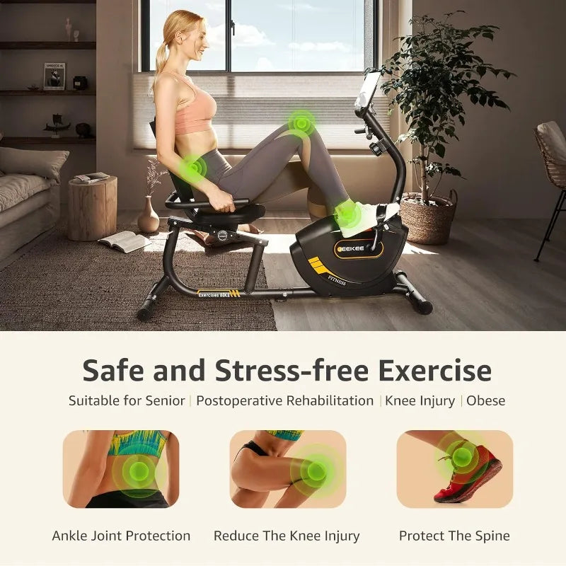 Recumbent Exercise Bike - Cycling Fitness Equipment