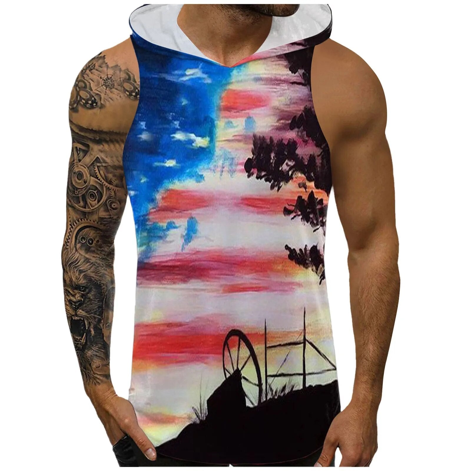 American Flag Print Tank Top - riseaboveshopping