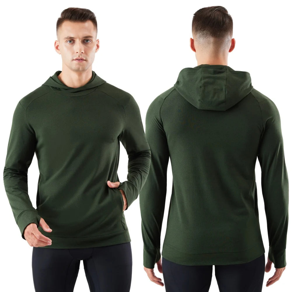 Outdoor Running Hooded Thermal Sweater Long Sleeve