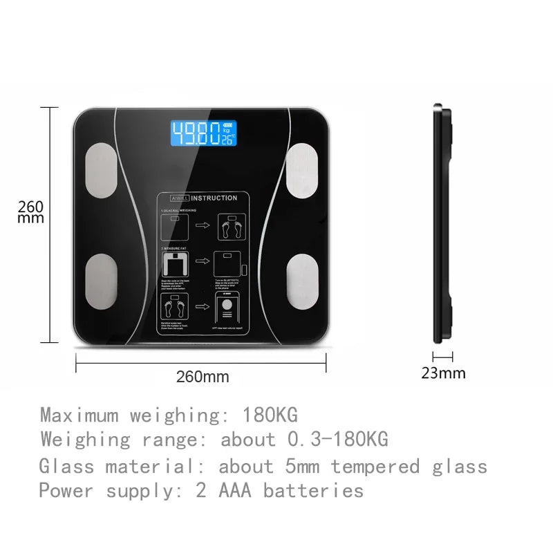 Body Fat BMI LCD Digital Scale