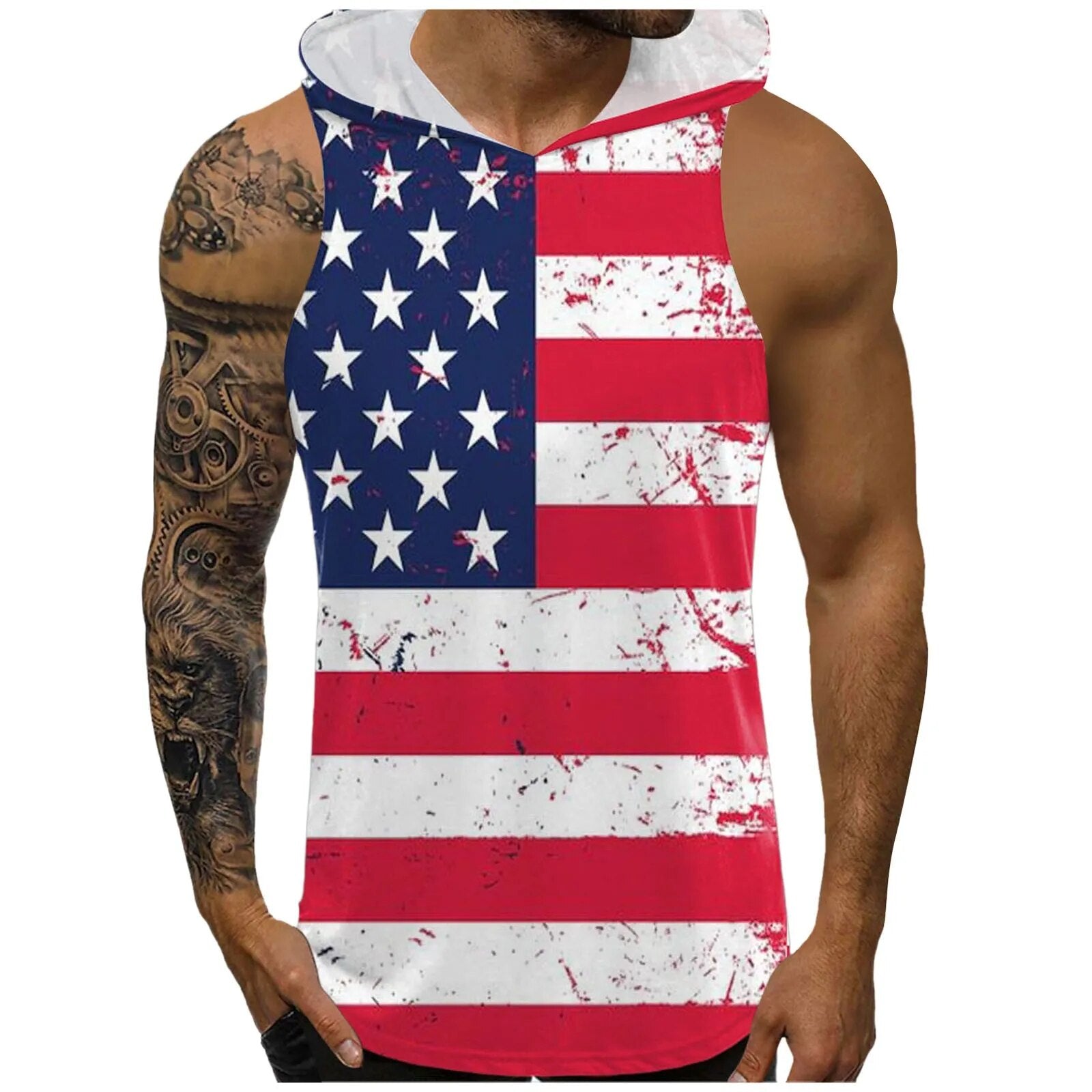 American Flag Print Tank Top - riseaboveshopping