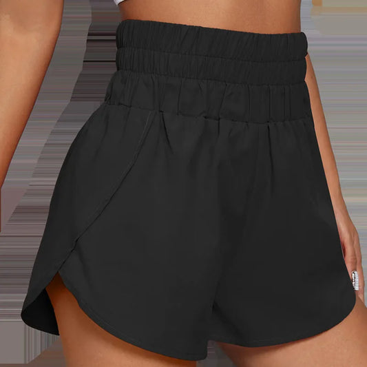 High Waist Elastic Women Running Shorts