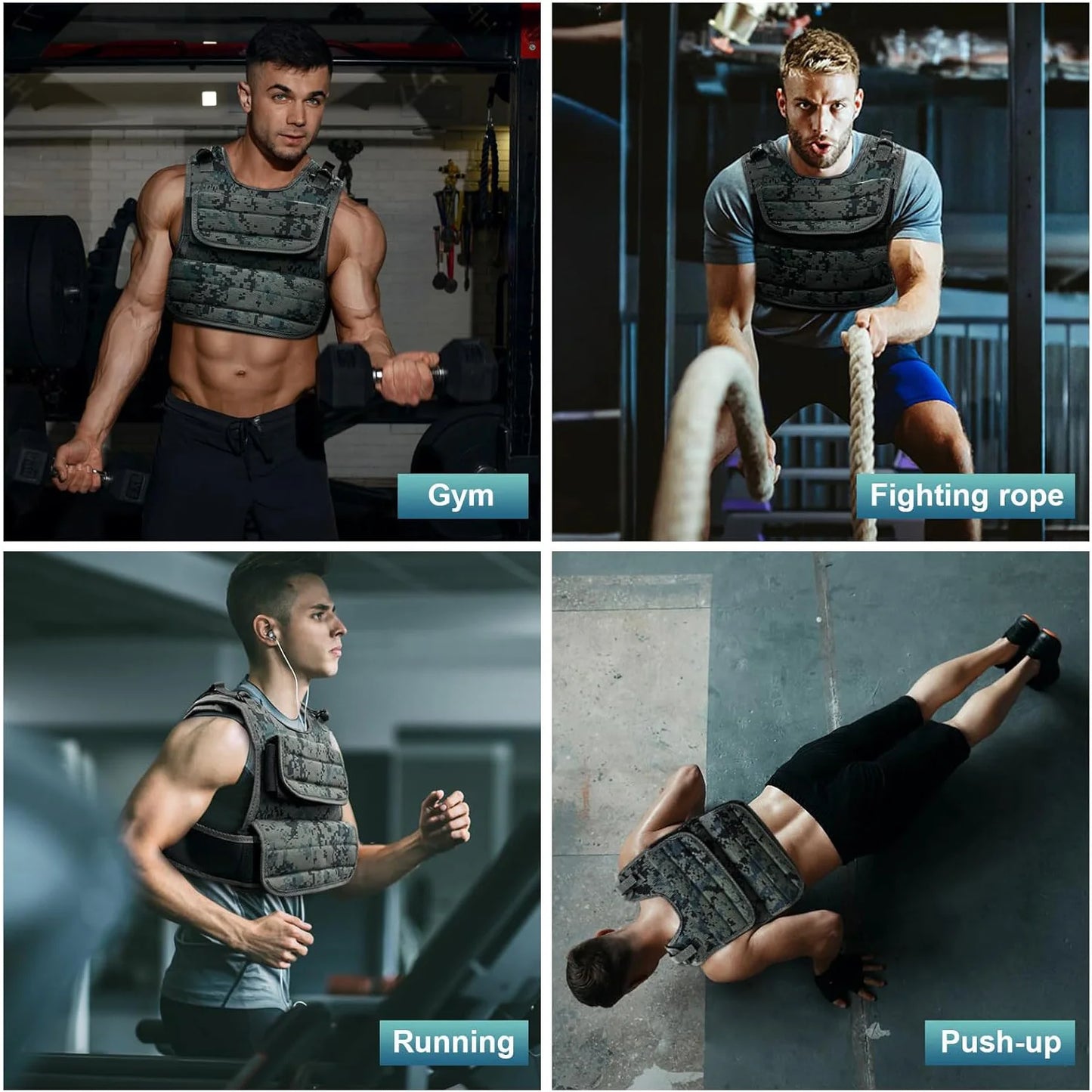 Adjustable Weighted Vests Strength Training Running