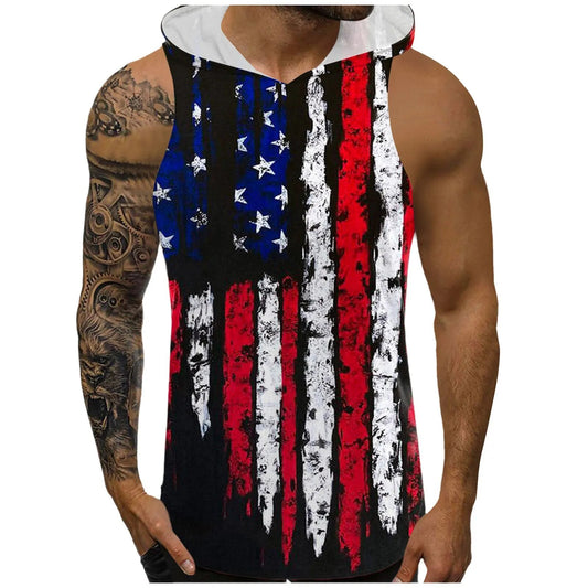 American Flag Print Tank Top - riseaboveshopping