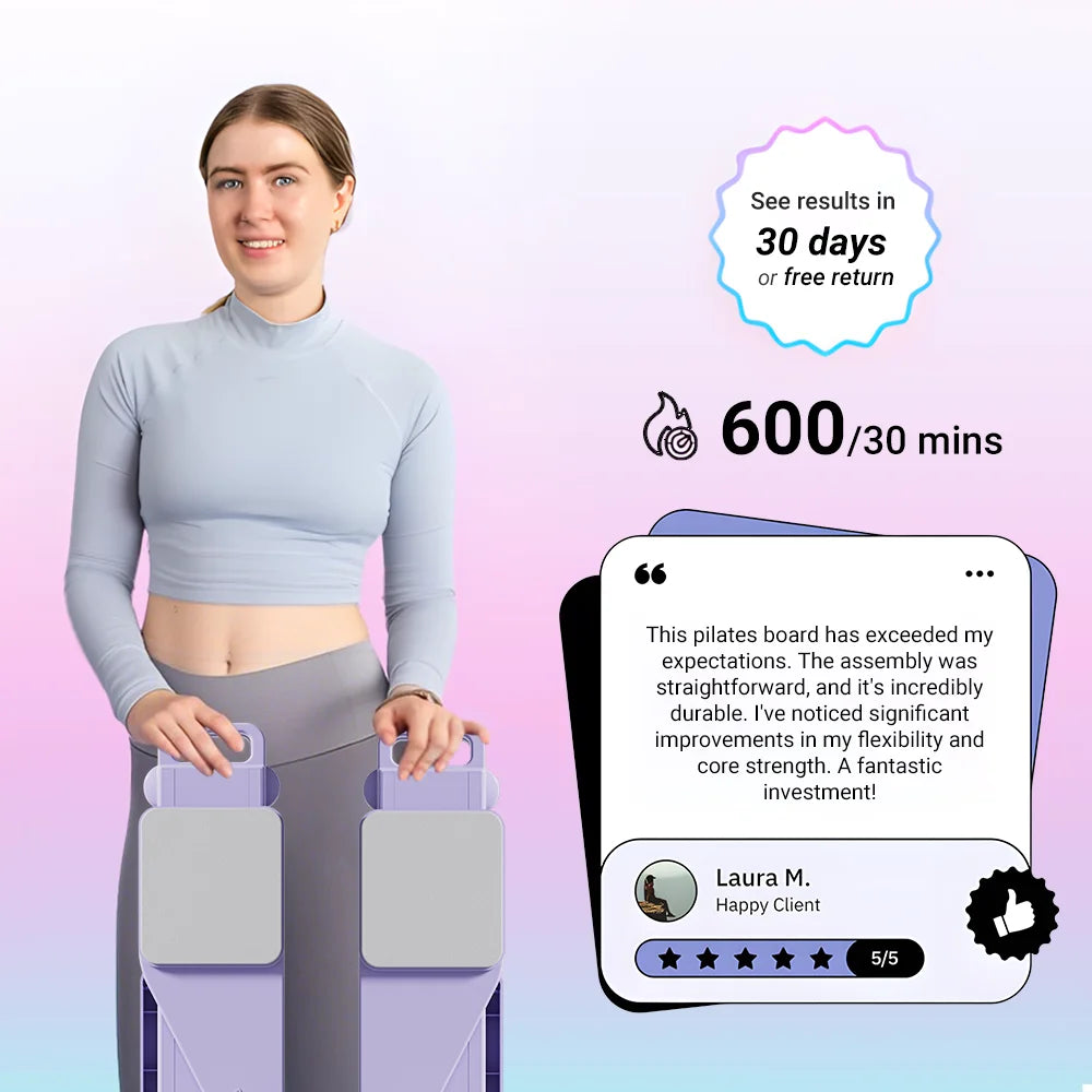 2-in-1 Abs & Ski Board - Portable Core/Leg Trainer