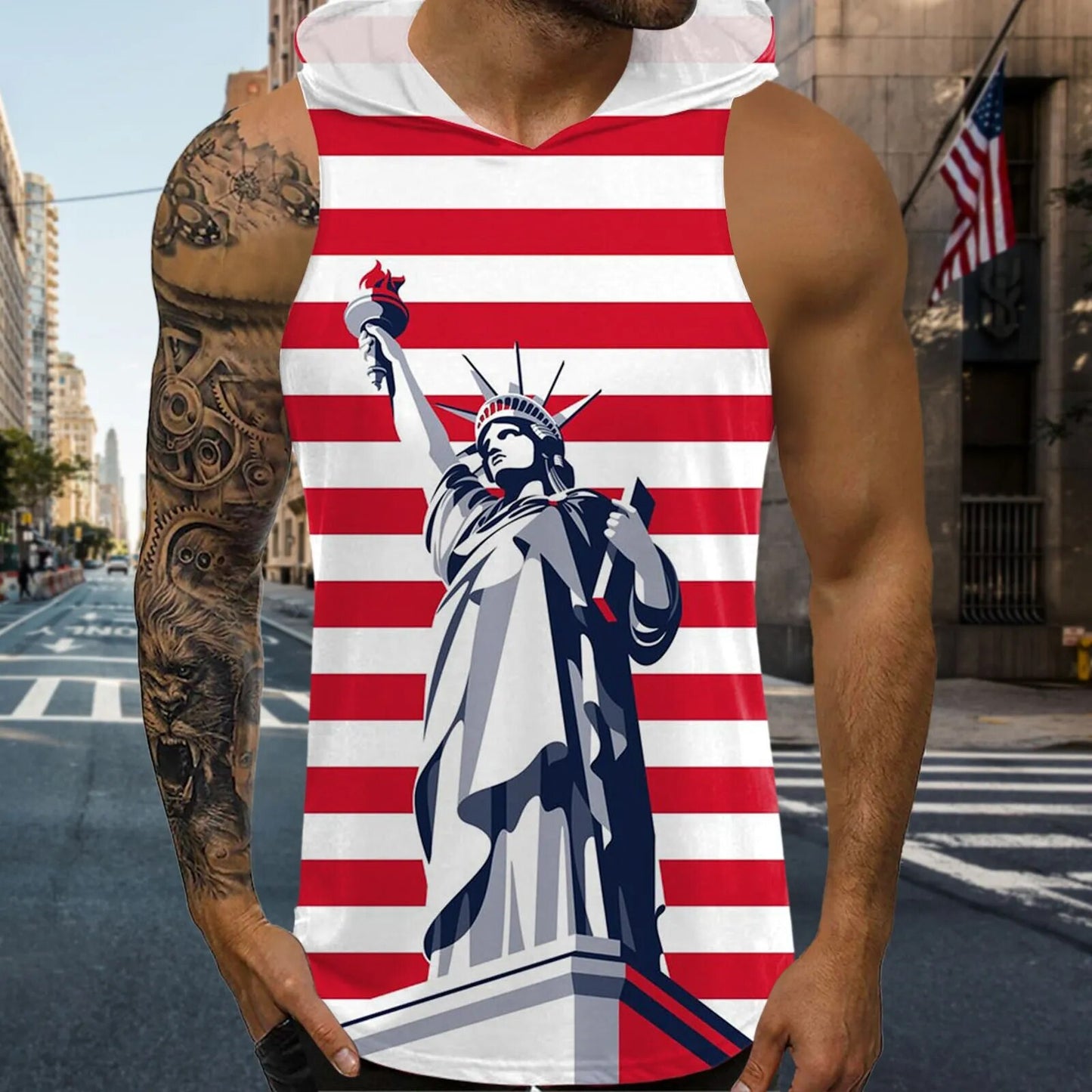 American Flag Print Tank Top - riseaboveshopping