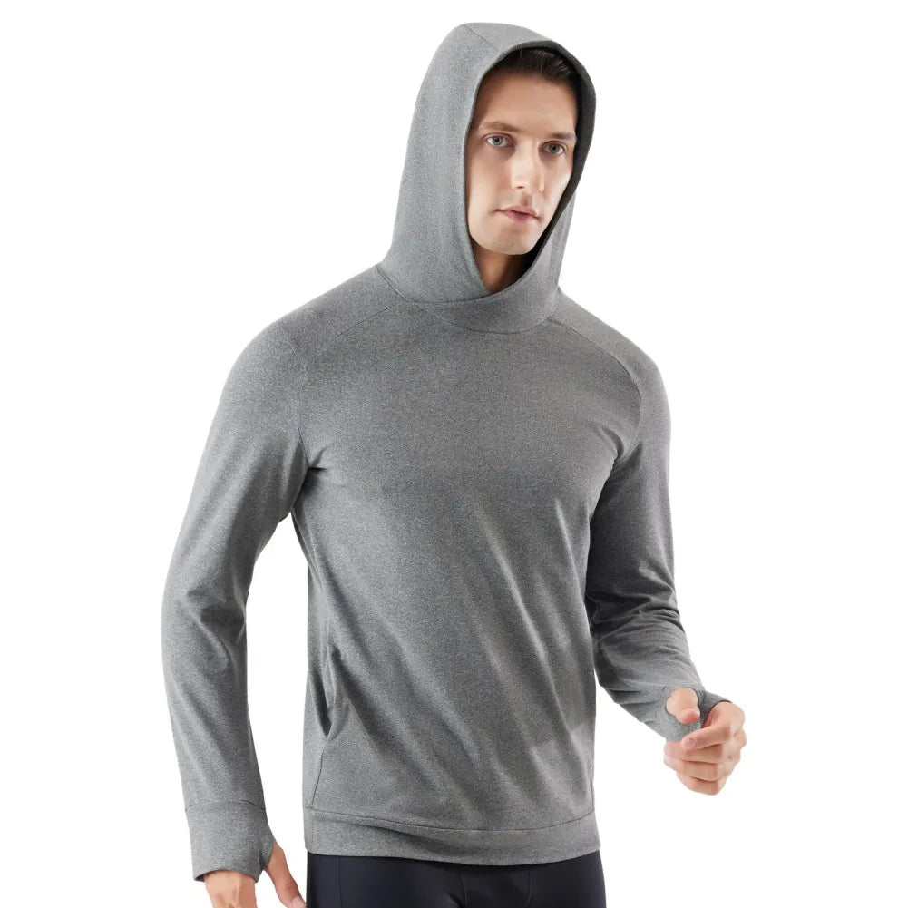 Outdoor Running Hooded Thermal Sweater Long Sleeve